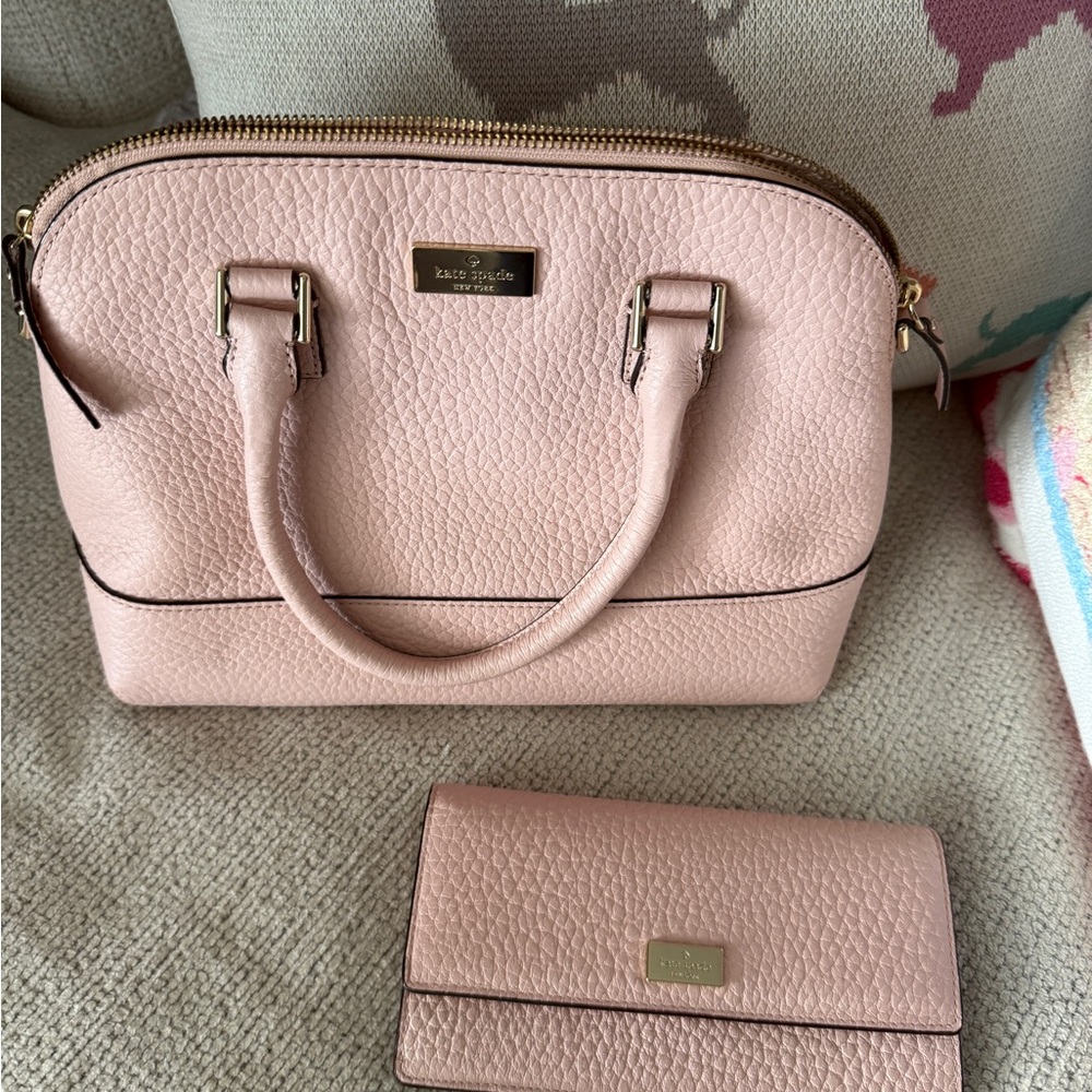 Kate Spade Blush Pink Satchel and Wallet